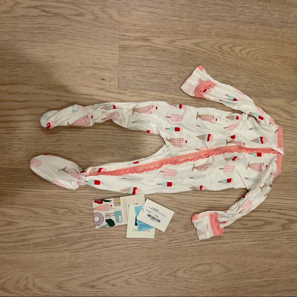 Luckier pants ice cream footies for baby 6-9 months